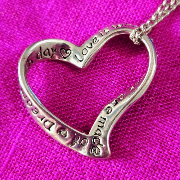 Silver Heart Pendant Necklace - Picture 5 of 13